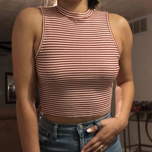 Striped cropped tank